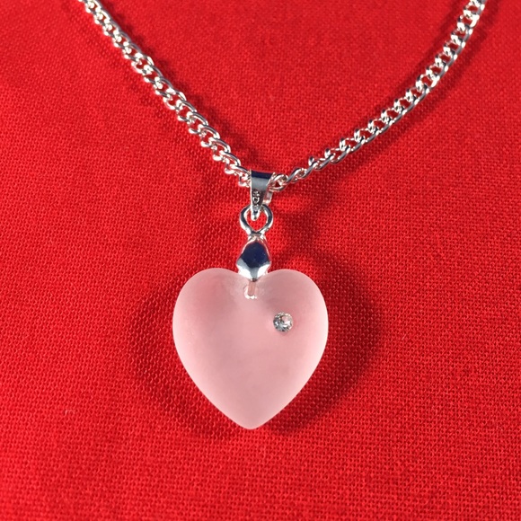 Swarovski Austrian Crystal Frosted Heart - Picture 1 of 6
